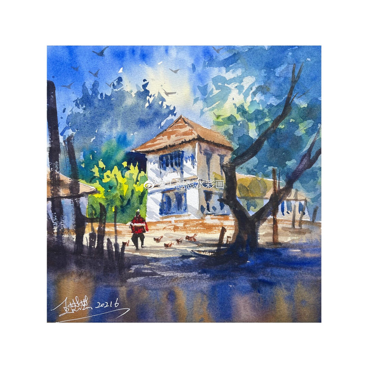1【九宫格】正方形出售自己画的水彩画作品