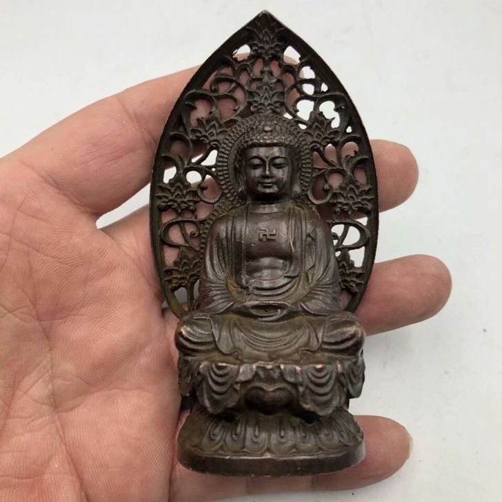 出手闲置 捡漏地摊捡来的铜像佛像开脸漂亮，...