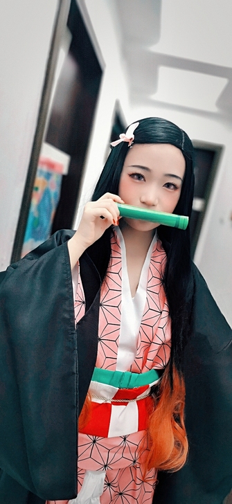 鬼灭之刃 弥豆子cos服 全套包邮