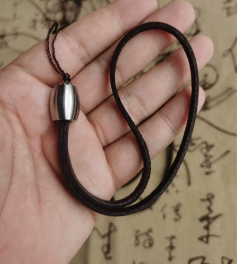 纯牛皮弹弓失手绳，不锈钢桶珠，结实耐用，美...
