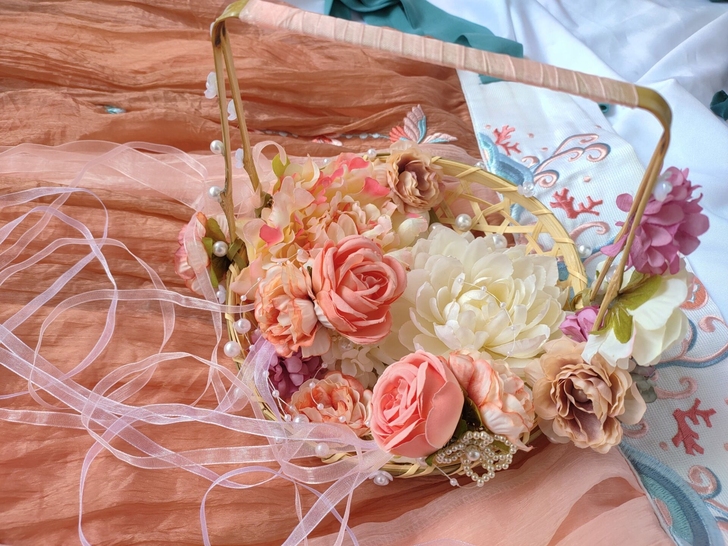 汉服手提花篮拍照道具