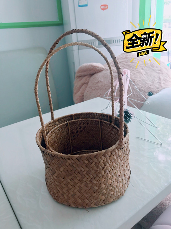 闲置藤编花篮一大一小两个为一套 包邮28出