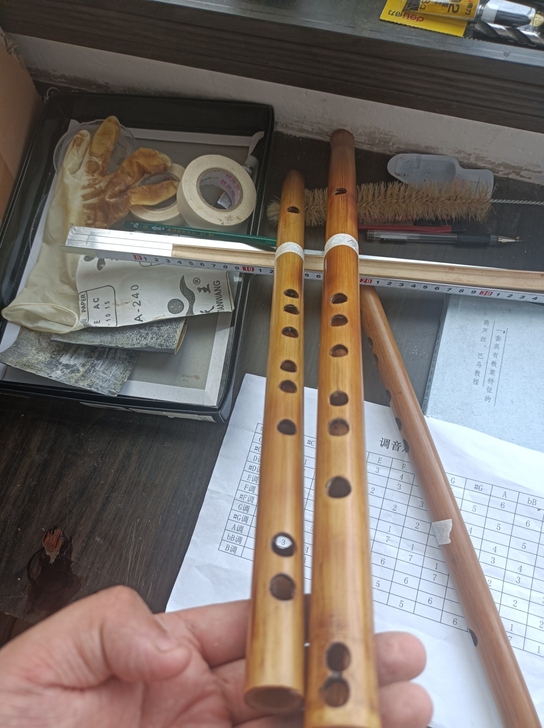 素笛 半成品。已经调好音。内膛刷虫胶，笛身...
