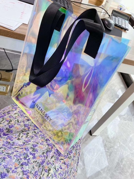 镭射透明果冻包百搭