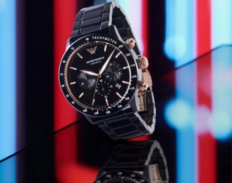 EMPORIO ARMANI 阿玛尼黑盘陶...