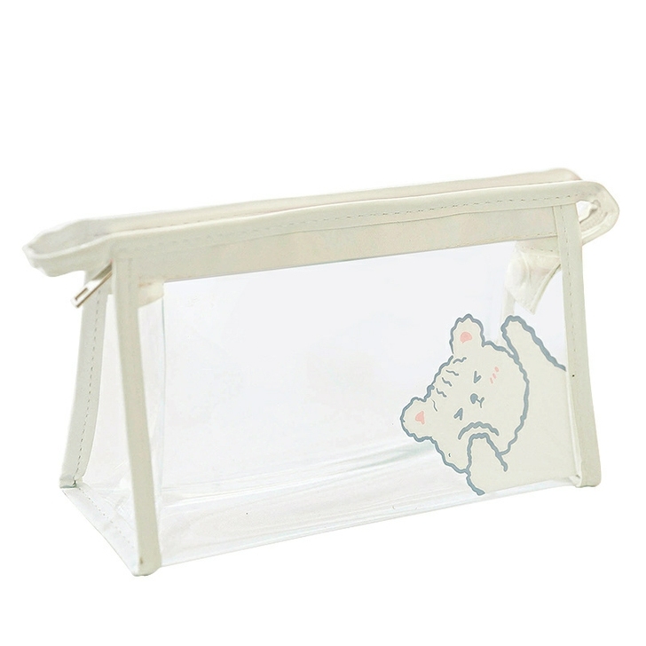 创意大容量笔袋透明防水pvc铅笔袋学生文具...