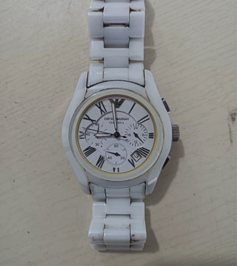 阿玛尼AR-1403手表一枚！陶瓷的！ 手...