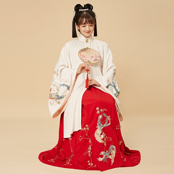 汉裳芳华 风之灵披风 明制汉服 马面裙刺绣