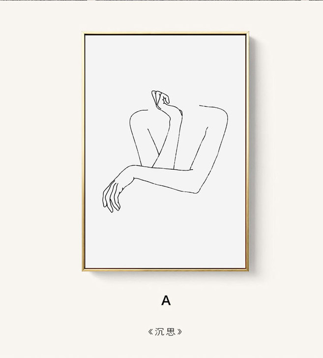 民宿小众现代艺术北欧沙发背景组合照片墙搭配...