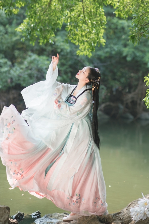 可换！全新 汉服 L码花神记雀翎原创汉服女...