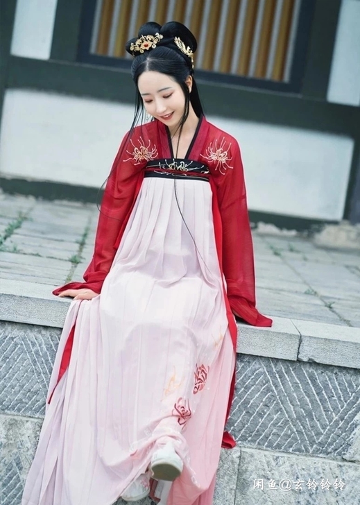 花朝记汉服 赤花颜m码全新