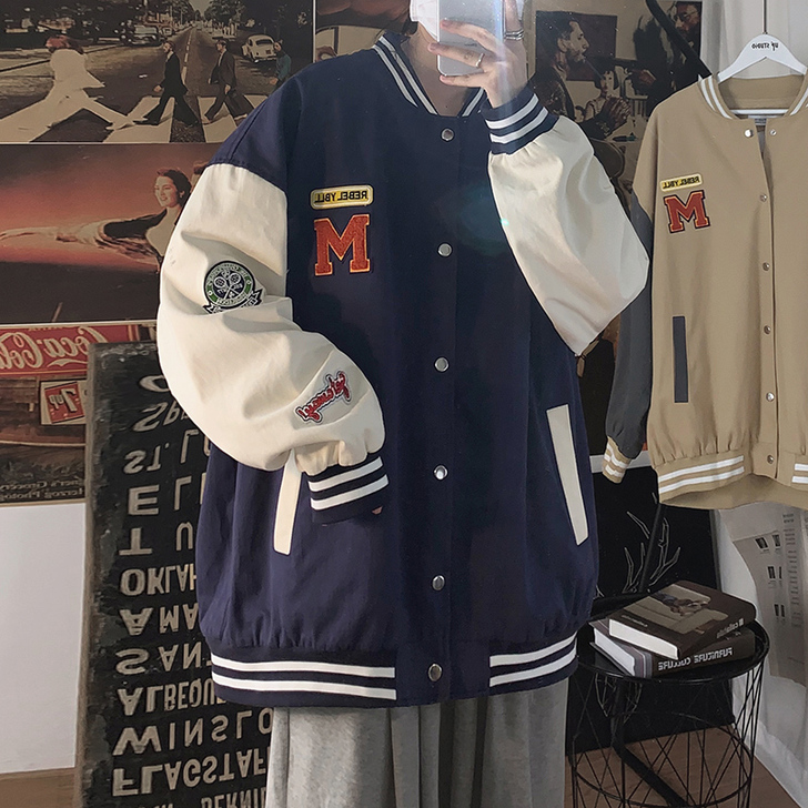 2020新款潮牌外套女韩版宽松bf棒球服夹...