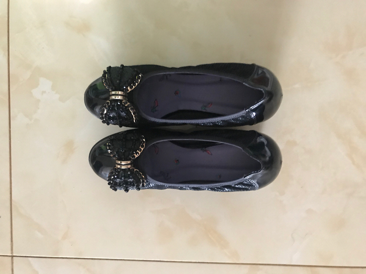 坡跟船鞋，尺码36，95新