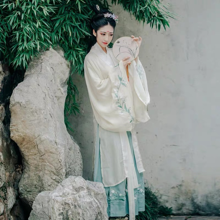 杜若汉服清新淡雅襦裙 杜若汉服女学生中国风...