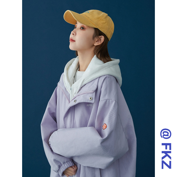 FKZ 外套假两件外套女ins潮原宿宽松韩...