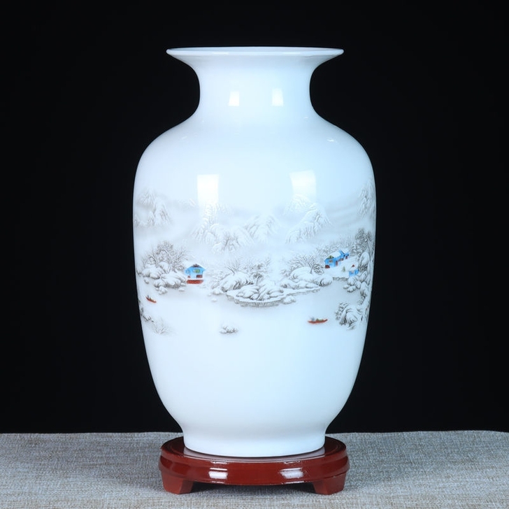 陶瓷花瓶摆件景德镇客厅插花中式大花瓶