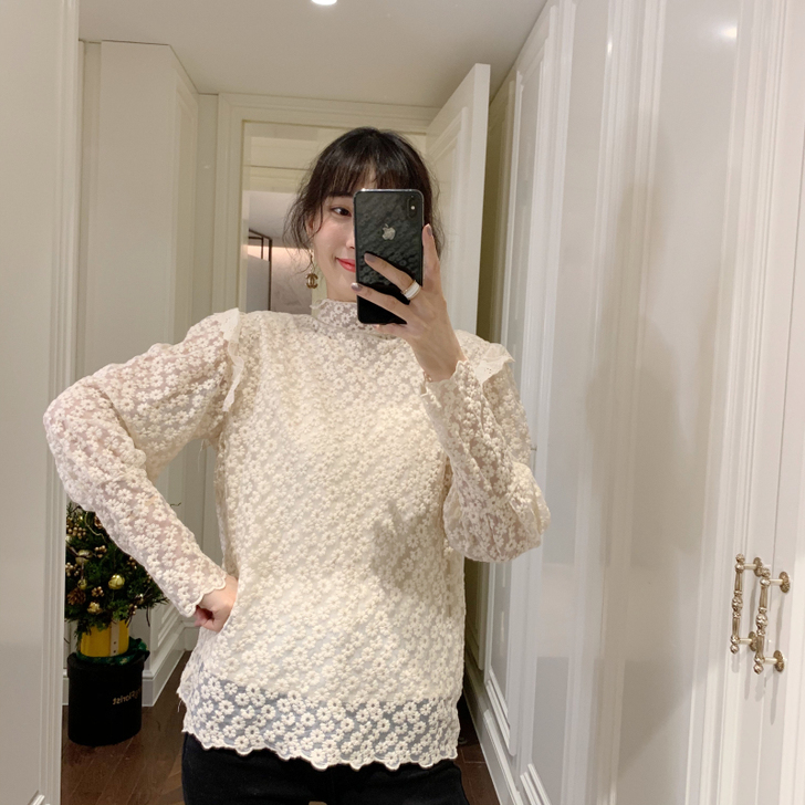 蕾丝雪纺衫 115以内穿 95新