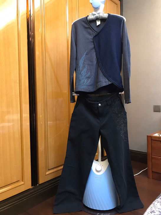 民族风亚麻套装 纯亚麻上衣+纯棉裤子