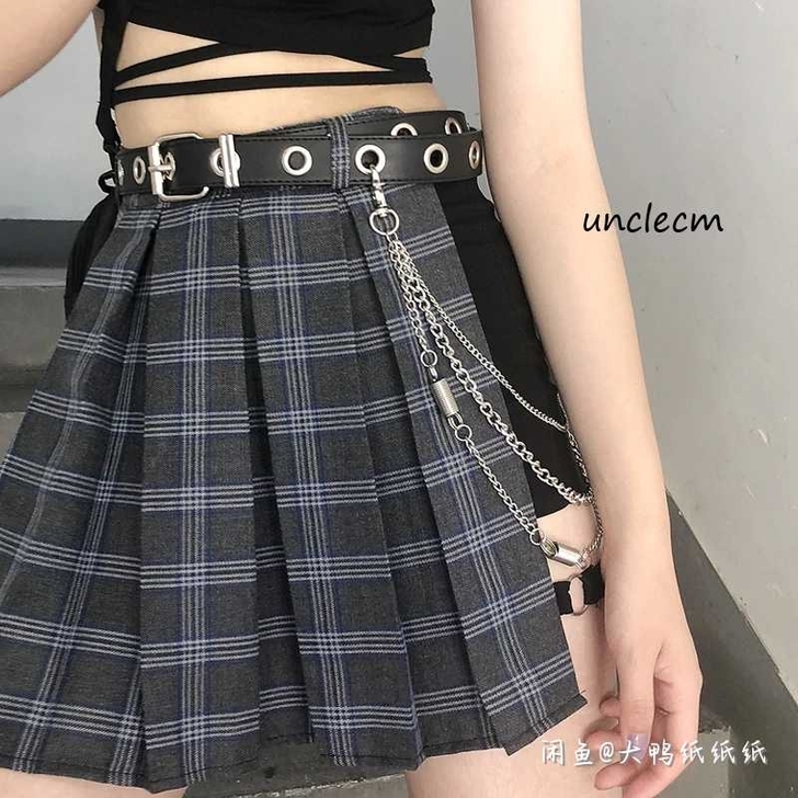 链条腰带女酷ins裤链配饰朋克风牛仔裤皮带...