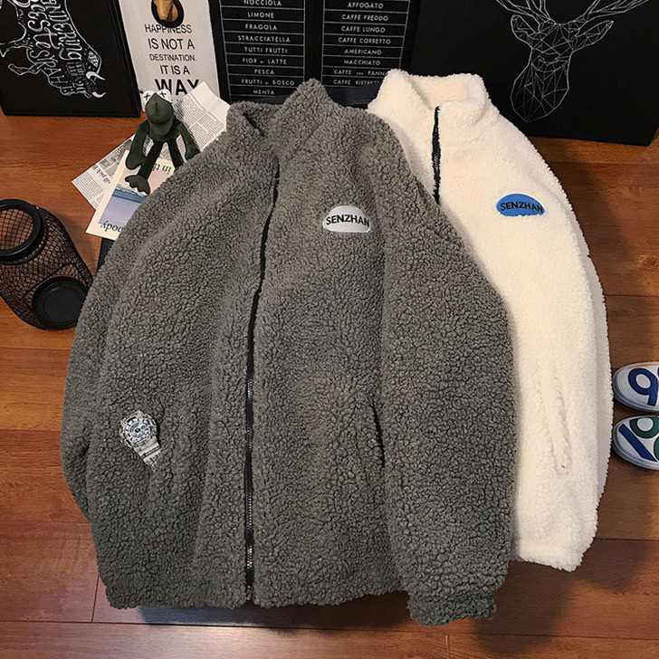 立领羊羔绒外套女秋冬百搭棉服宽松韩版ins...