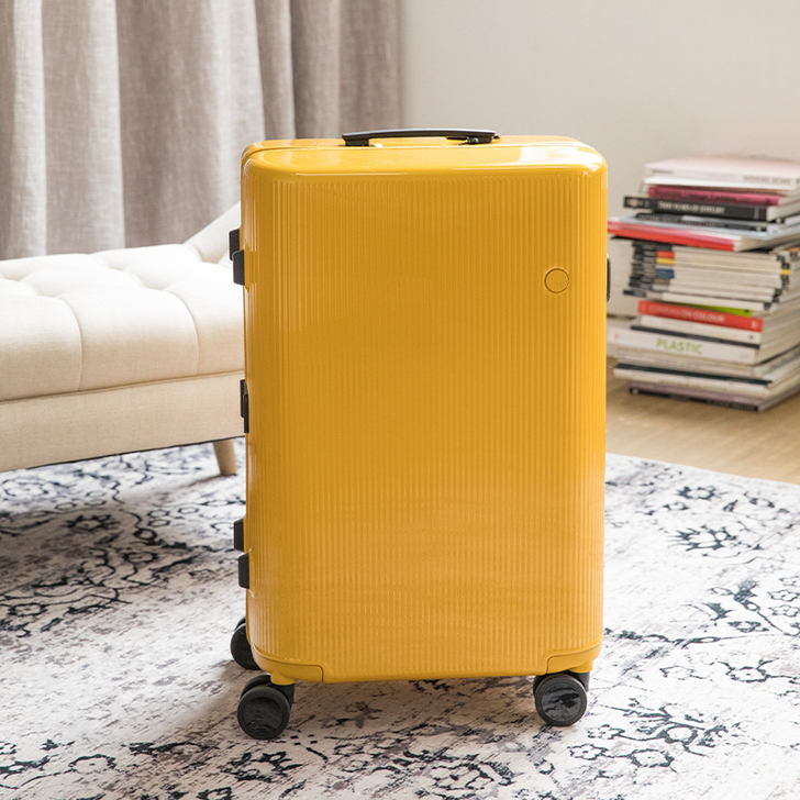 ito开心果系列拉杆箱条纹黄24寸行李箱未...