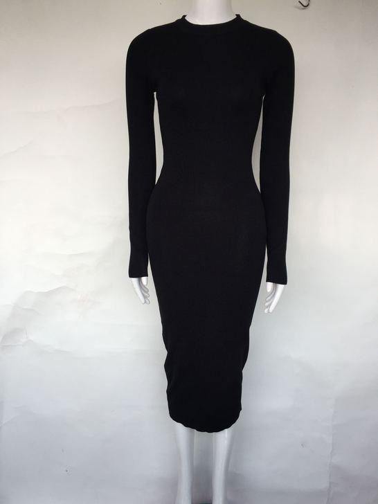 包邮外单秋冬打底单穿欧美风S型修身气质针织...