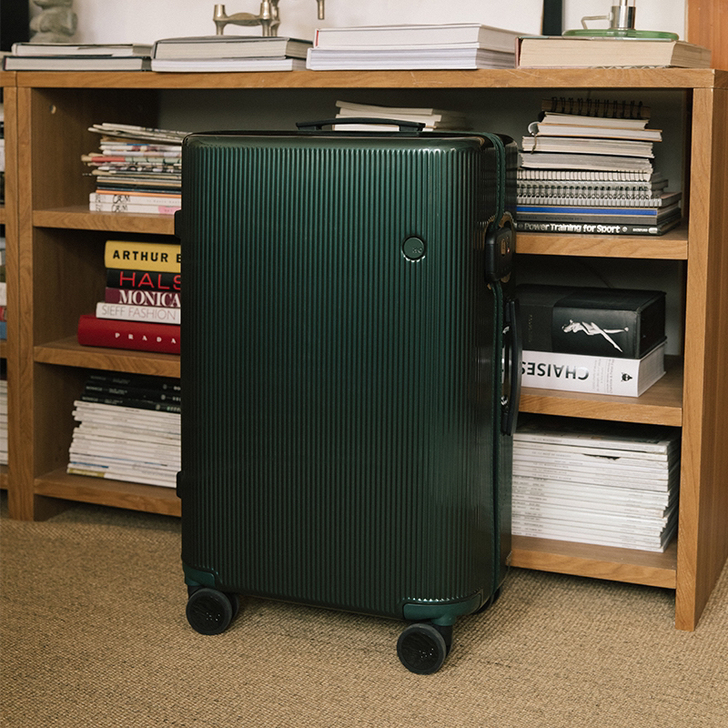 ito开心果系列20寸条纹绿色行李箱全新正品