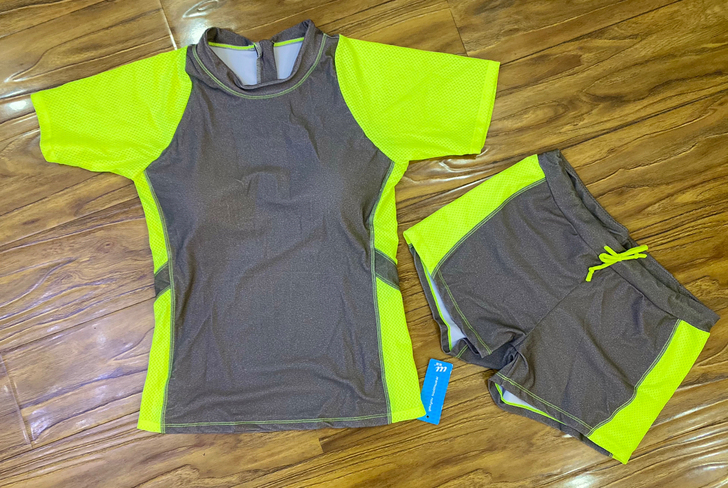 全新女款运动款分体泳衣运动拼色泳衣大码泳衣...