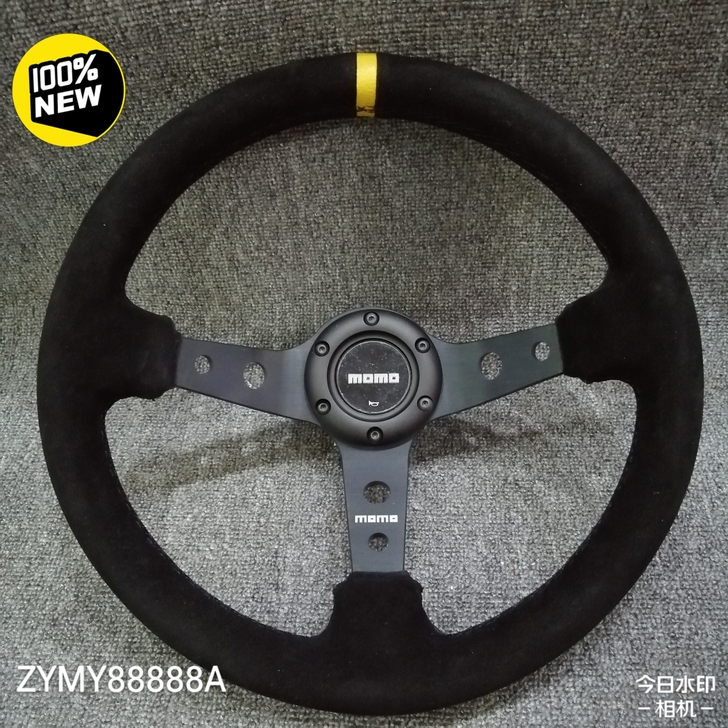 全新汽车方向盘momo磨砂皮14寸350m...