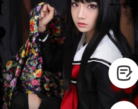 猫老师 动漫地狱少女 阎魔爱COS服 学生...