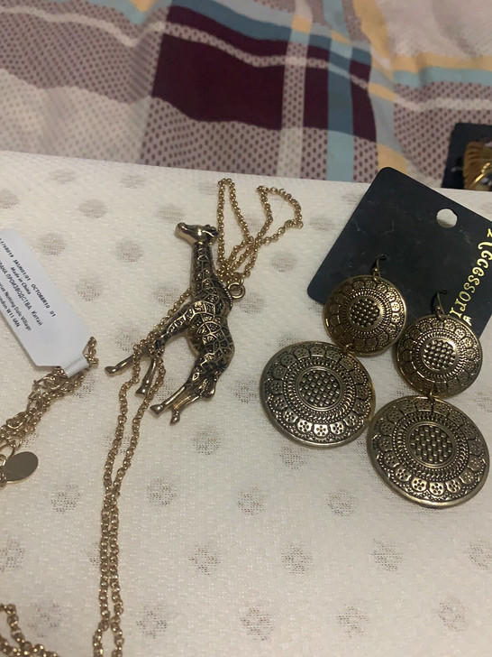 全新包邮外贸出口饰品，一个长颈鹿项链，一对...