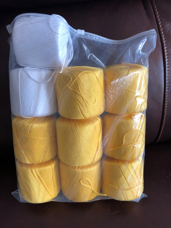 埃及棉共10团，8黄2白。80元整包包邮。...
