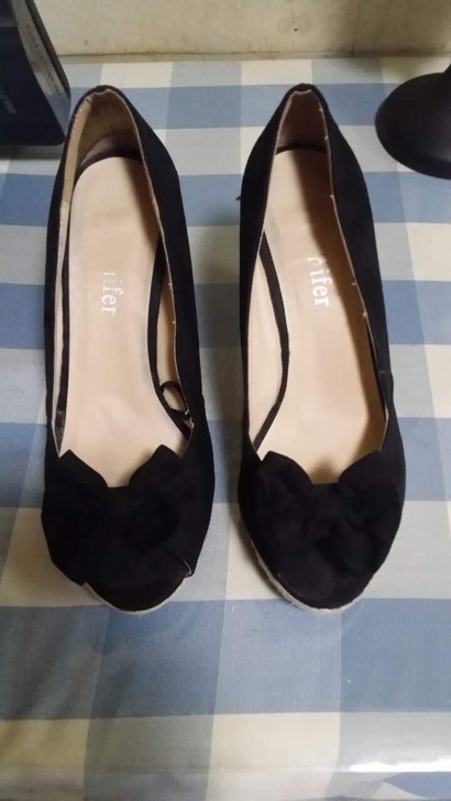 Jennifer时尚女士麂皮绒鱼嘴坡跟单鞋...