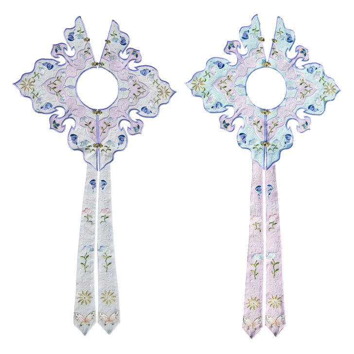 茉胭明制汉服【蝴蝶泉】明制立领斜襟长衫刺绣...