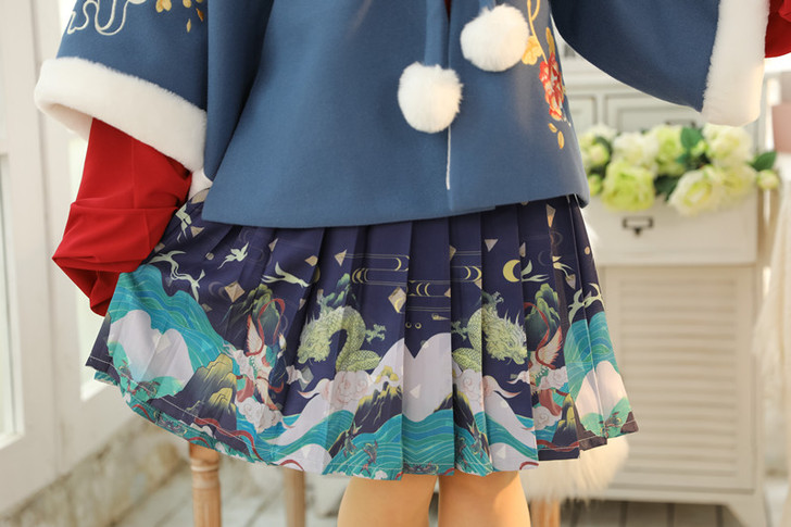 裳云兮月潮生汉服汉元素女正品原创眀制半袖披...
