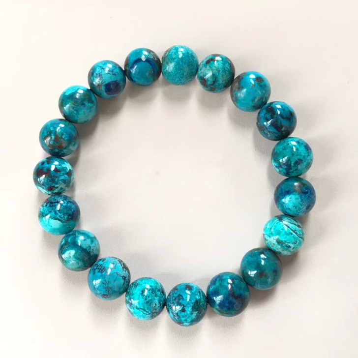 颗颗精选，天然原矿凤凰晶手链，含松石矿，盘...