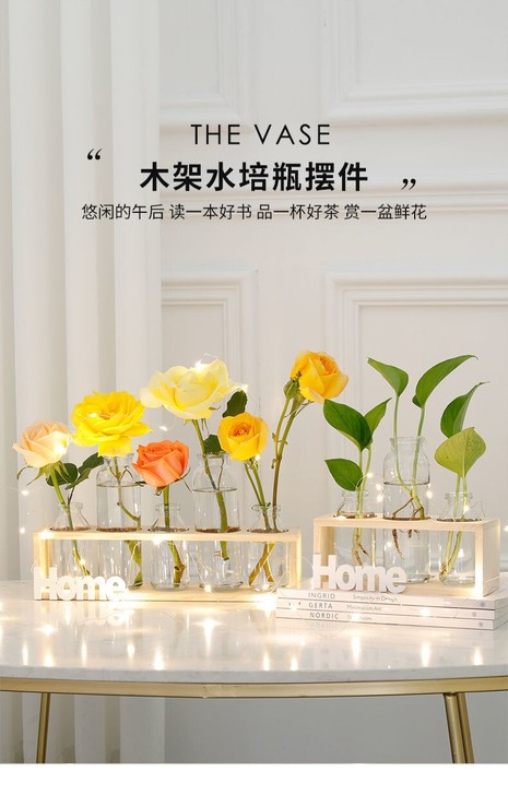 【拆缷式】创意水培玻璃插花小花瓶北欧ins...