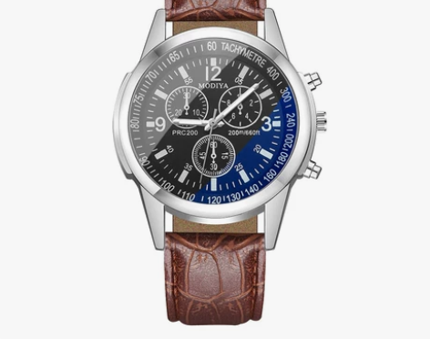 热款时装手表男 礼品表石英表批发 时尚蓝光...