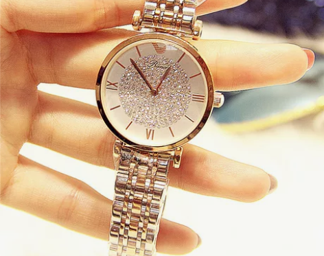 正品阿玛妮2021年新款满天星手表女士十大...