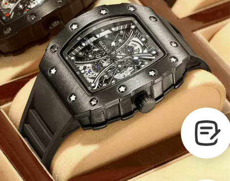 瑞士正品手表男士镂空酒桶型机械表全自动十大...