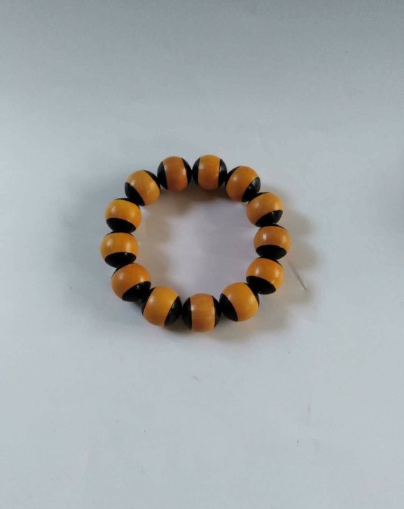 精工艺，檀木镶嵌，草里金葫芦手串