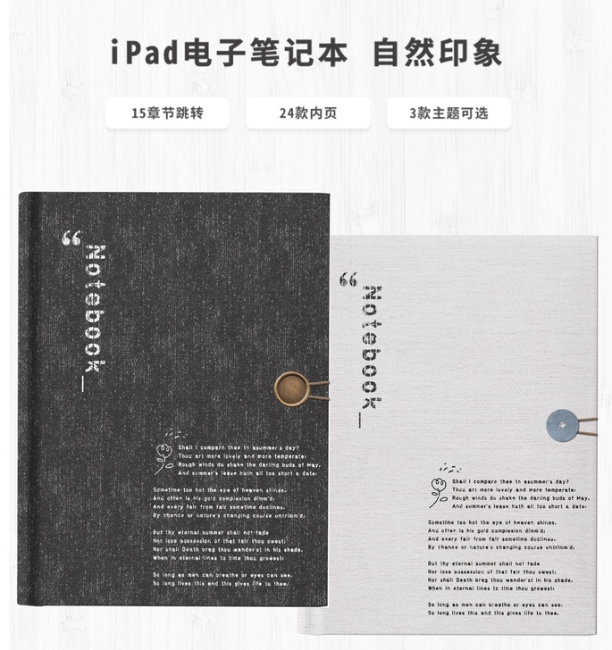 iPad康奈尔电子手帐 电子笔记本 清新...