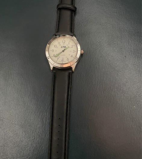 黑色皮带男士商务手表复古圆形中古手表腕表 ...