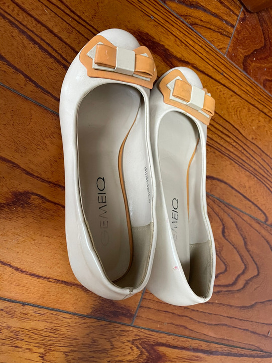 戈美其专柜正品坡跟船鞋女士春夏单鞋皮鞋