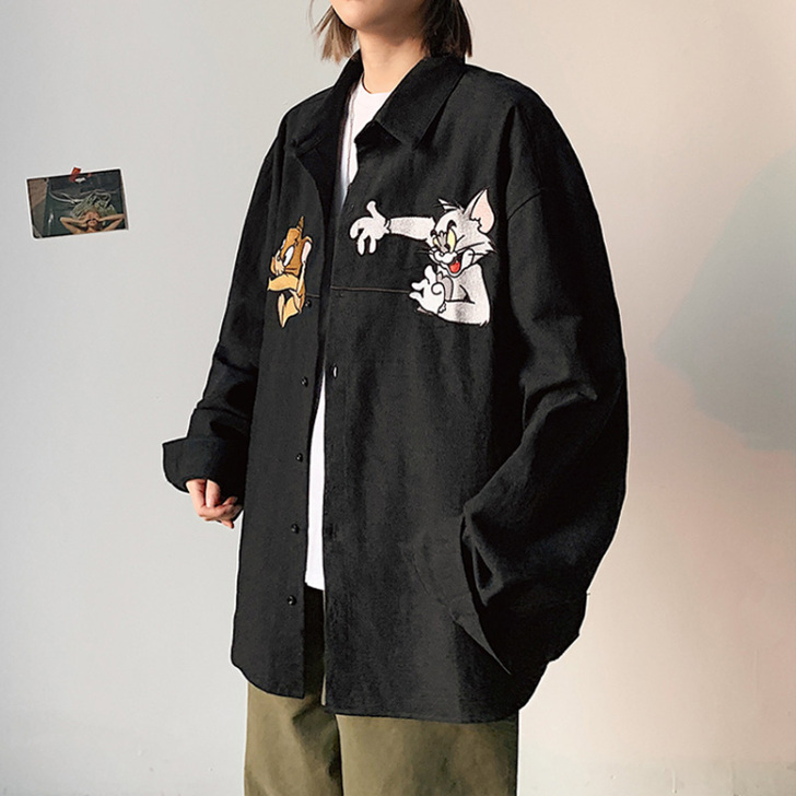 2020春装新款刺绣衬衫女长袖设计感小众情...