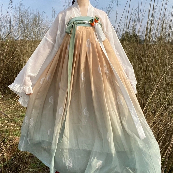 南阁原创【采茶雾】春秋夏日常款齐胸汉元素古...