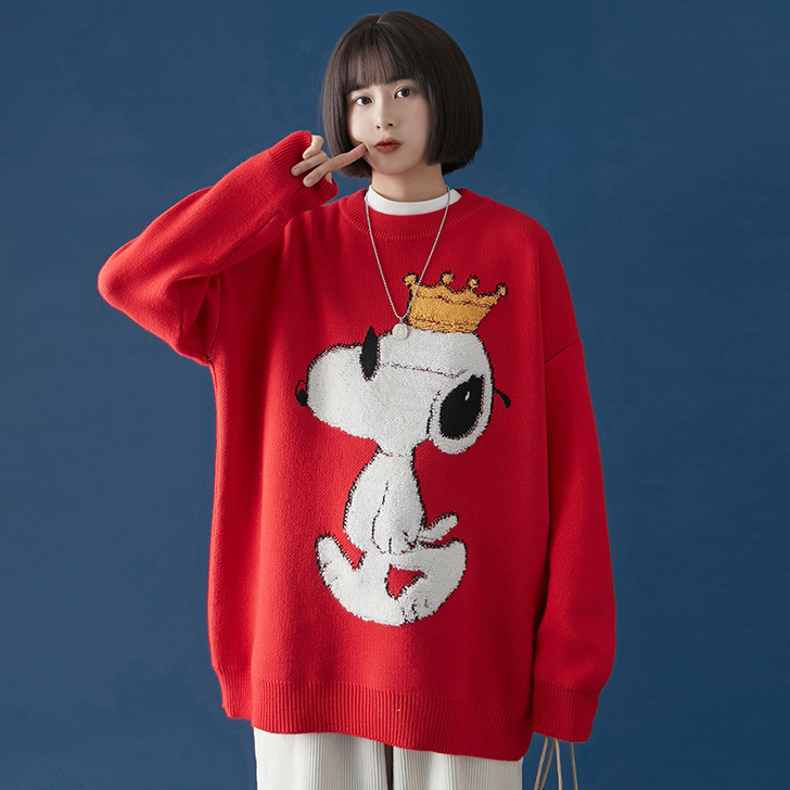 史努比毛衣女韩版洋气2020新款潮ins学...