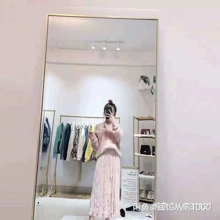 全新包邮全身镜落地镜穿衣镜挂壁支架两用家用...