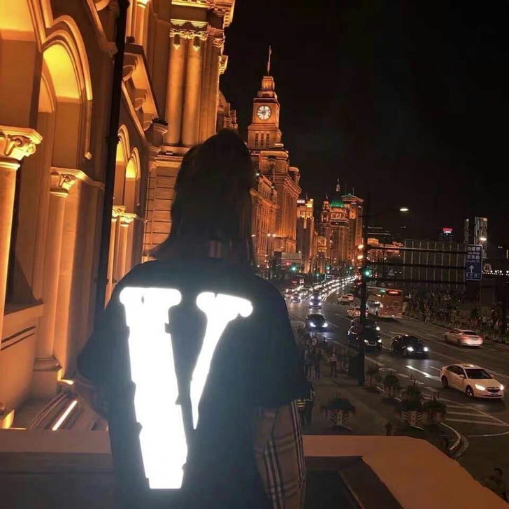 vlone life纽约限定3M反光大v男...