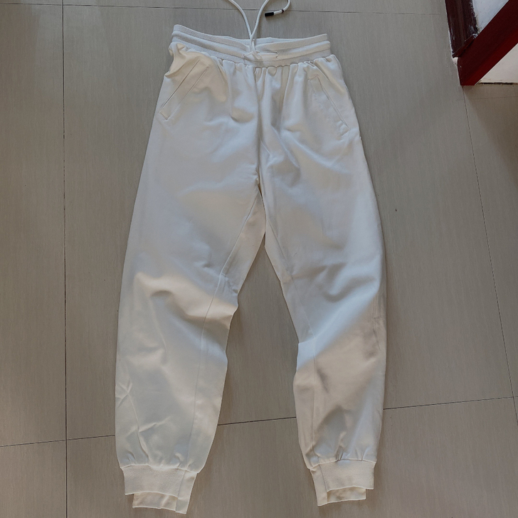 Seven4lee小红 奶白色运动裤女夏季...